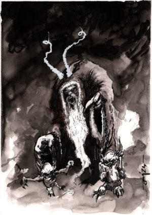Krampus:  Original A3 artwork (Signed by artist) SOLD